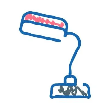 Desk lamp illumination concept for learning and studying Stock Illustration
