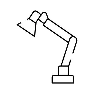 Desk lamp illumination creating a workspace outline Stock Illustration