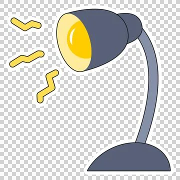 Desk lamp Illustrazione stock