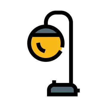 Desk lamp lighting workspace for studying and working Stock Illustration