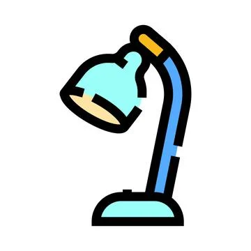 Desk lamp providing illumination for work and study Stock Illustration