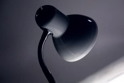 Desk lamp on table Foto stock