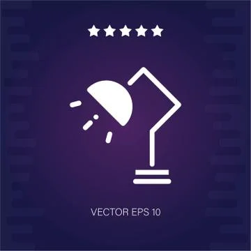 Desk lamp vector icon Stock Illustration