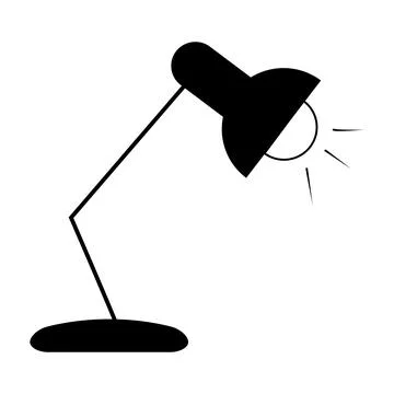 Desk lamp vector icon Illustrazione stock