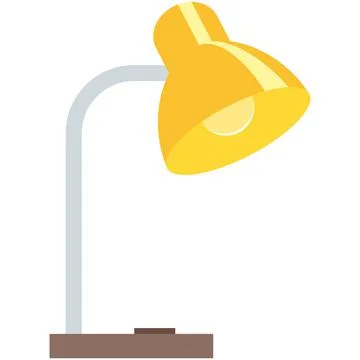 Desk lamp vector icon, light office table spotlight isolated Illustrazione stock