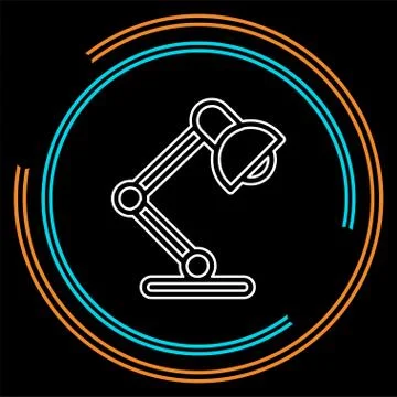 Desk light lamp icon - vector spotlight Stock Illustration