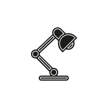 Desk light lamp icon - vector spotlight illustration - electricity object 스톡 일러스트