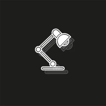 Desk light lamp icon - vector spotlight illustration - electricity object 스톡 일러스트