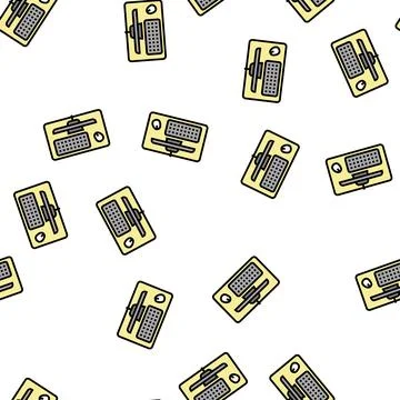 Desk mat vector seamless pattern Stock Illustration