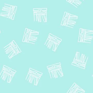 Desk organizer line seamless pattern 库存插图