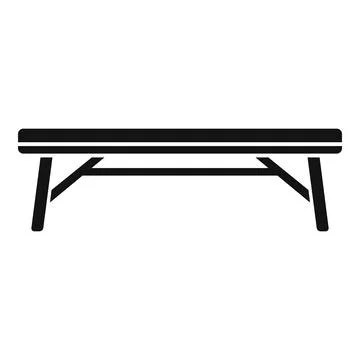 Desk outdoor icon simple vector. Top interior home Illustrazione stock
