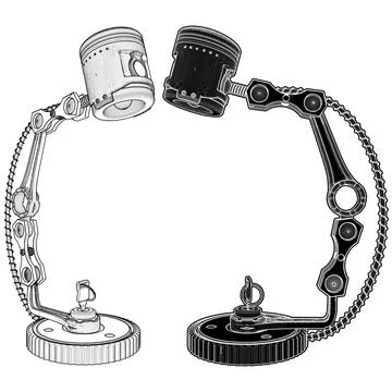 Desk Reading Steampunk Lamp Vector. 스톡 일러스트