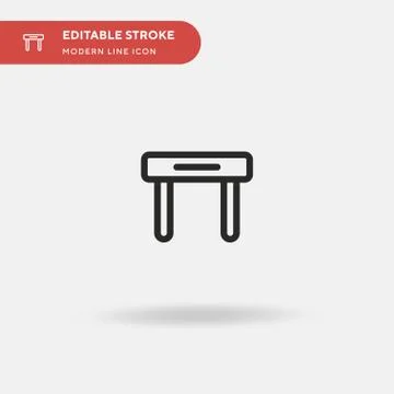 Desk Simple vector icon. Illustration symbol design template for web mobile U Stock Illustration