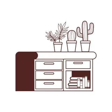 Desk with stack of books on white background 스톡 일러스트
