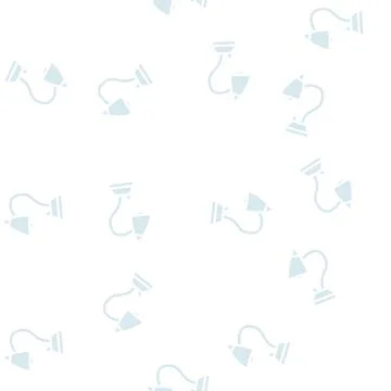 Desk table lamp glyph vector seamless pattern Stock Illustration