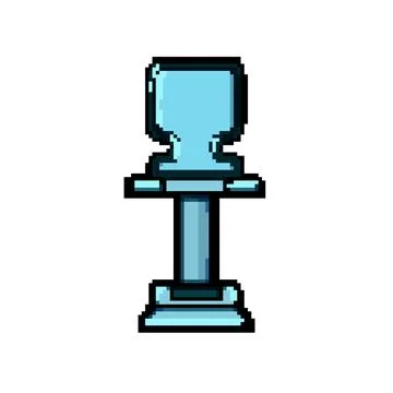 Desk table phone holder pixel art vector illustration Stock Illustration