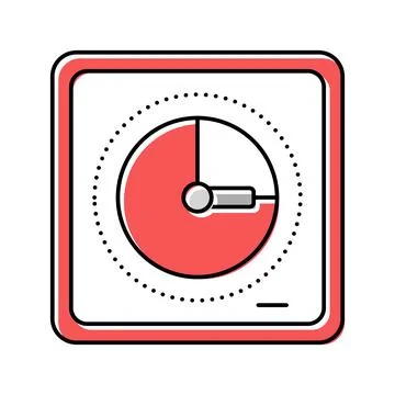 Desk timer kitchen cookware color icon vector illustration 스톡 일러스트