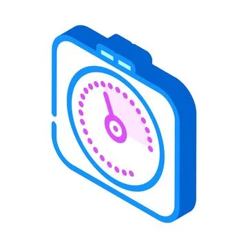 Desk timer kitchen cookware isometric icon vector illustration イラスト素材