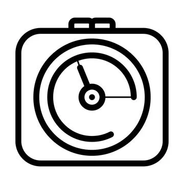 Desk timer kitchen cookware line icon vector illustration Stockillustratie