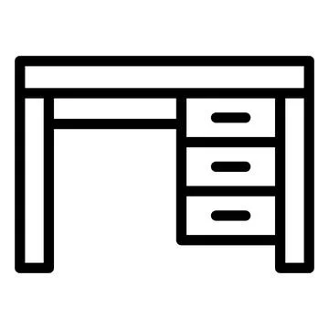 Desk Vector Icon Design Illustration Stock Illustration