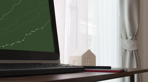 Desk by the window in the house Stock Photos