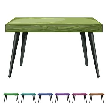 Desk wood table cartoon vector graphic Stock Illustration