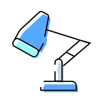 Desk work lamp illuminating study light concept Stock Illustration