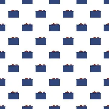 Desk workspace with accessories seamless pattern background Stock Illustration