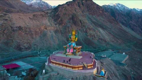 Deskit Gompa is the oldest and largest Buddhist monastery. Video stock 265976790