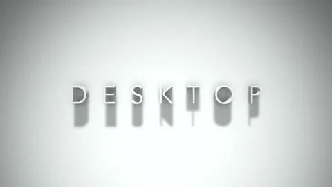 Desktop 3D title animation with shadows on a white background Stock Footage 297016964