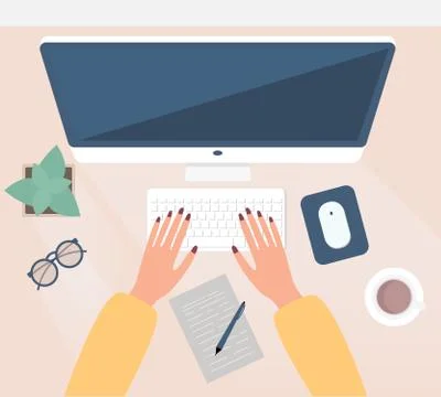 Desktop ad Stock Illustration