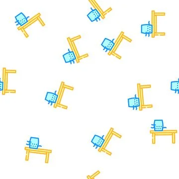 Desktop air purifier vector seamless pattern Stock Illustration