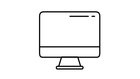 Desktop animated icon showcasing computer display technology hardware Vídeo Stock 341941263
