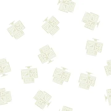 Desktop applications glyph seamless pattern 스톡 일러스트