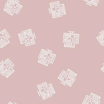 Desktop applications line seamless pattern 库存插图