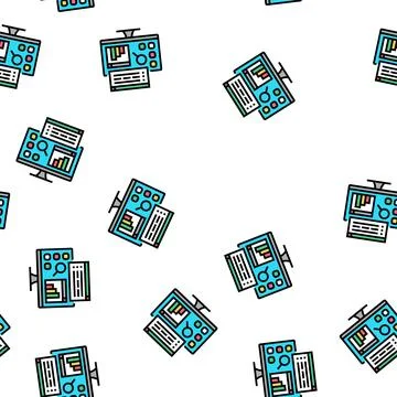 Desktop applications vector seamless pattern Illustrazione stock