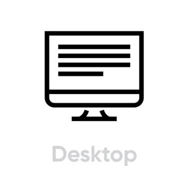 Desktop book read icon. Editable line vector. Stock Illustration