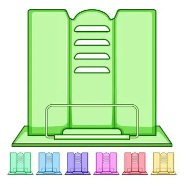 Desktop book reading stand cartoon vector graphic 스톡 일러스트