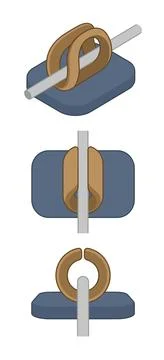 Desktop Cable Clip Stock Illustration