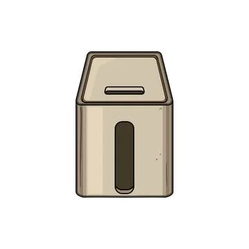 Desktop cable organizer box for office tidiness Stock Illustration