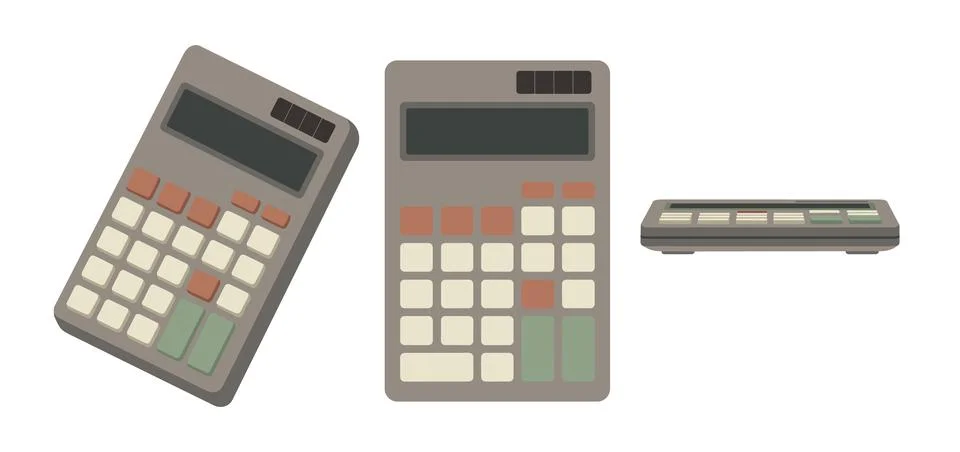 Desktop Calculator Stock Illustration