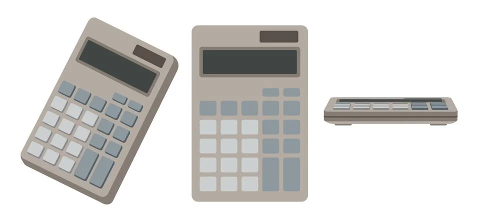 Desktop Calculator Stock Illustration