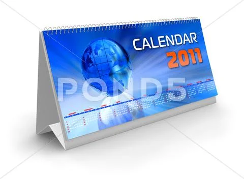 Desktop calendar 2011 Stock Illustration