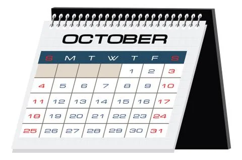 Desktop calendar Stock Illustration