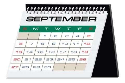Desktop calendar Stock Illustration