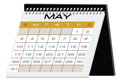 Desktop calendar Stock Illustration
