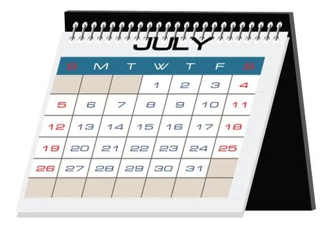 Desktop calendar Stock Illustration