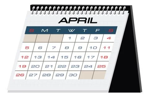 Desktop calendar Stock Illustration