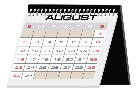Desktop calendar Stock Illustration