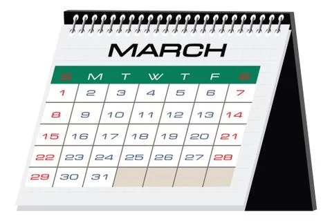 Desktop calendar Stock Illustration